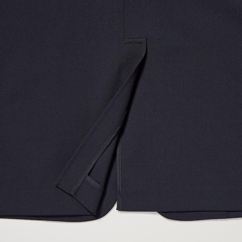 Uniqlo Komfort Blazere Herre Marineblå | LWJFAG-698