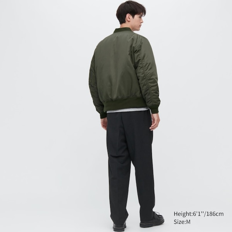 Uniqlo MA-1 Blouson jackets Herre Marineblå | 1732-IOVPY