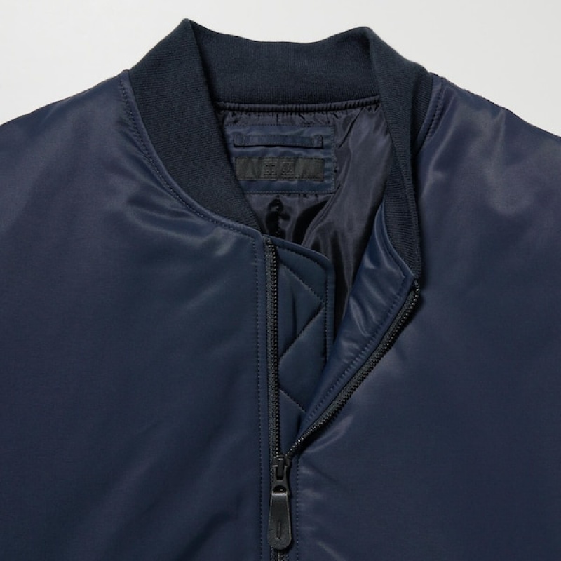 Uniqlo MA-1 Blouson jackets Herre Marineblå | ITMAOU-160