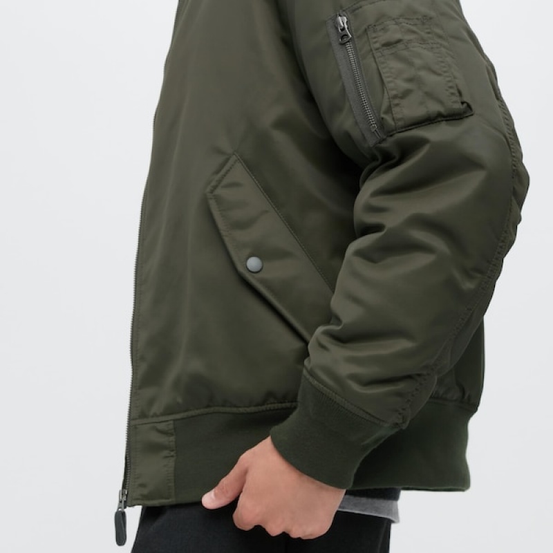 Uniqlo MA-1 Blouson jackets Herre Olivengrønne | 0659-ULMBG