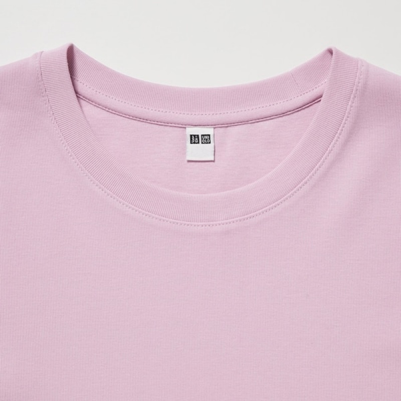 Uniqlo Mini Kort-Sleeve T-skjorte Dame Rosa | 1456-AOZKN