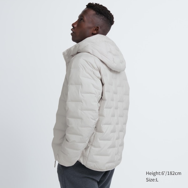 Uniqlo PUFFTECH Parka Herre Hvite | MNPLSJ-461