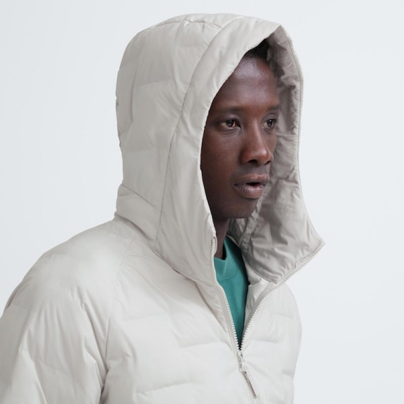 Uniqlo PUFFTECH Parka Herre Hvite | MNPLSJ-461