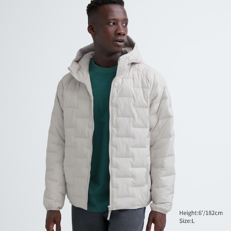 Uniqlo PUFFTECH Parka Herre Hvite | MNPLSJ-461