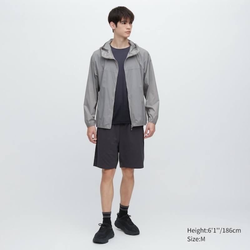 Uniqlo Pocketable UV Protection 3D Cut Parka Herre Grå | 0526-EZLIG