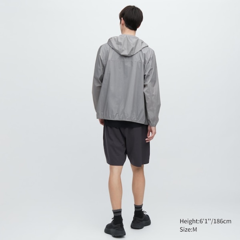 Uniqlo Pocketable UV Protection 3D Cut Parka Herre Grå | 0526-EZLIG