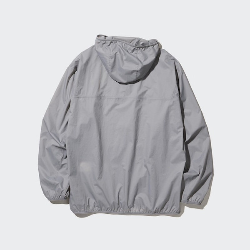 Uniqlo Pocketable UV Protection 3D Cut Parka Herre Grå | RWHDBK-395