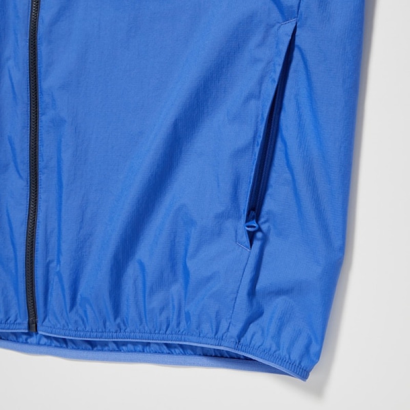 Uniqlo Pocketable UV Protection 3D Cut Parka Herre Blå | ITLEZX-745