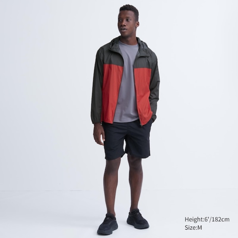 Uniqlo Pocketable UV Protection 3D Cut Parka Herre Rød | DPLVRJ-258