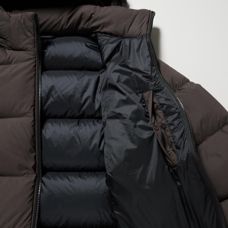 Uniqlo Powder Soft Down jackets Herre Brune | WSFPOI-568