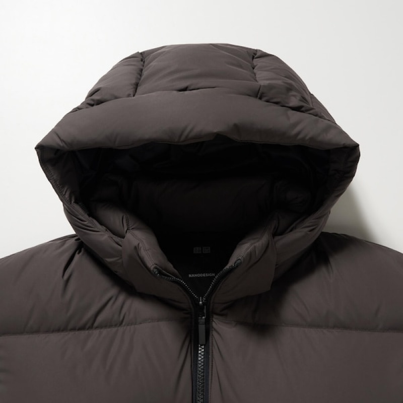 Uniqlo Powder Soft Down jackets Herre Brune | WSFPOI-568