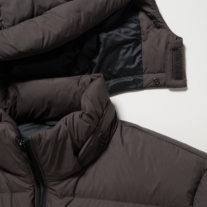 Uniqlo Powder Soft Down jackets Herre Brune | WSFPOI-568