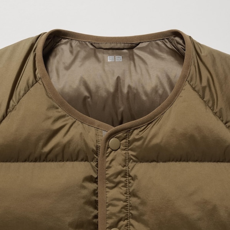 Uniqlo Recycled Down jackets Herre Olivengrønne | VICBDO-830