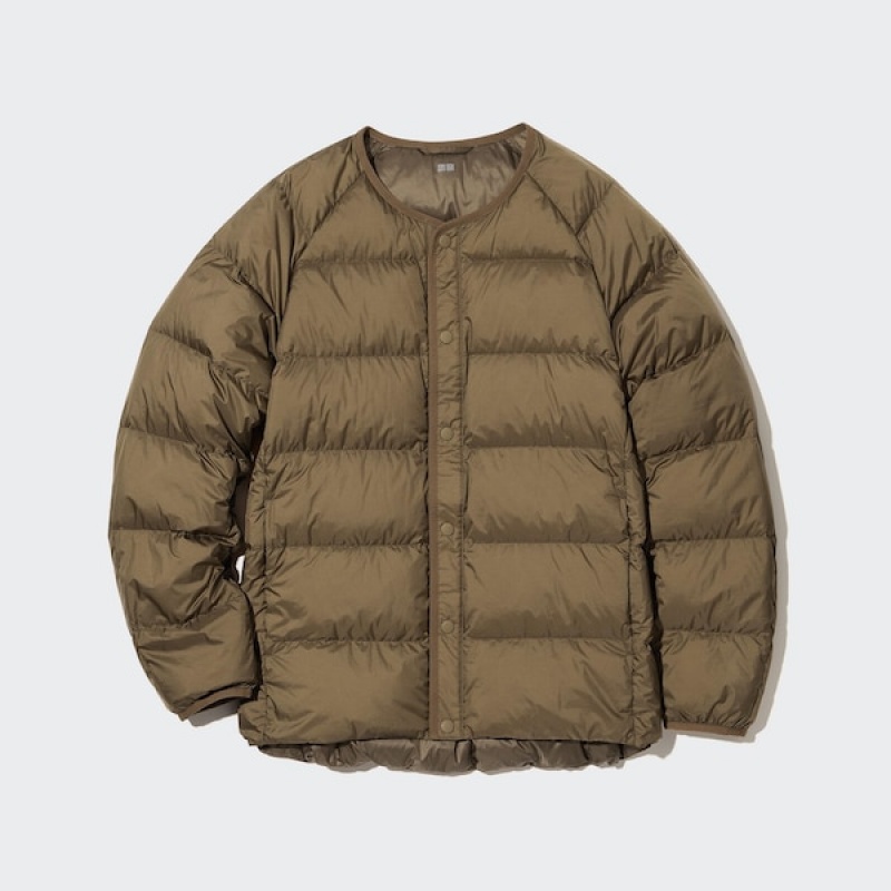 Uniqlo Recycled Down jackets Herre Olivengrønne | VICBDO-830