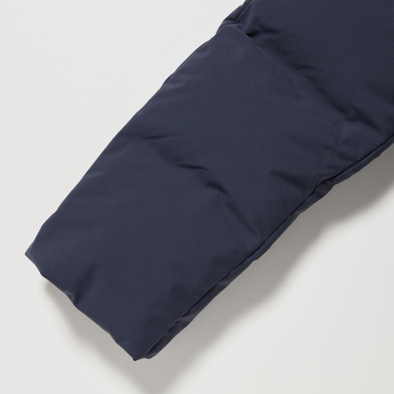 Uniqlo Seamless Down Long Frakker Dame Marineblå | 2389-MRDCS