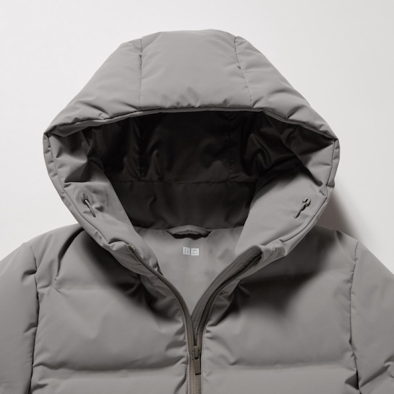 Uniqlo Seamless Down Parka Dame Grå | 2189-RWNFC