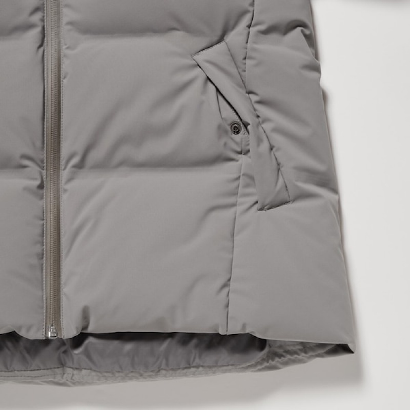 Uniqlo Seamless Down Parka Dame Grå | 2189-RWNFC