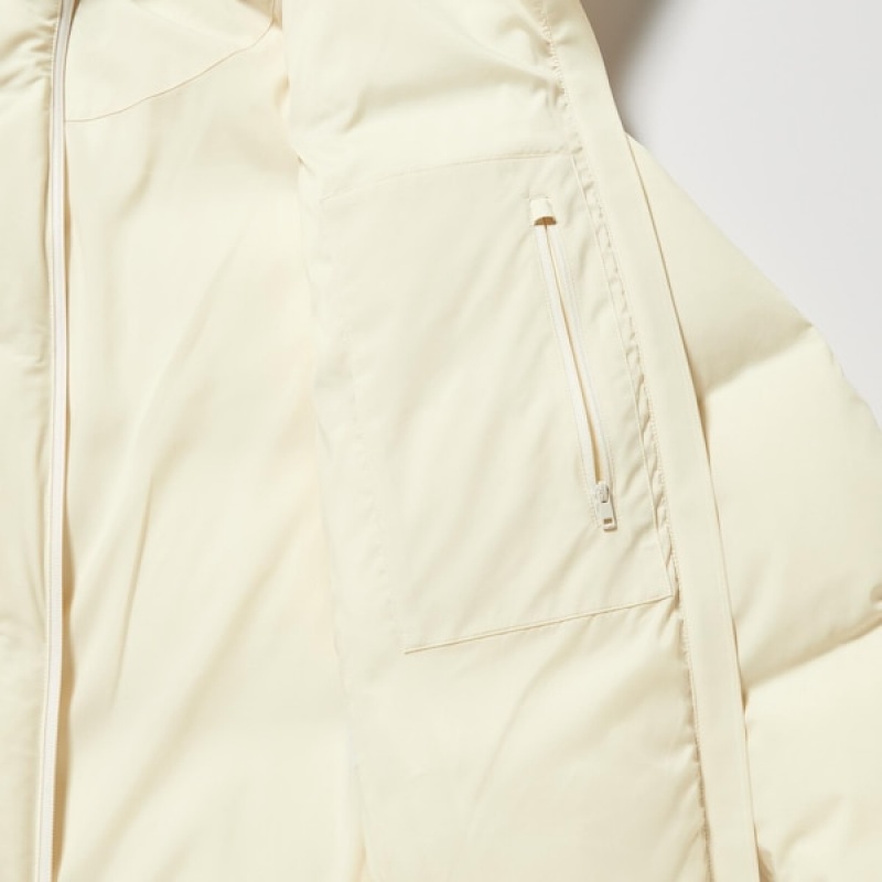 Uniqlo Seamless Down Parka Dame Hvite | 3601-VJQBK