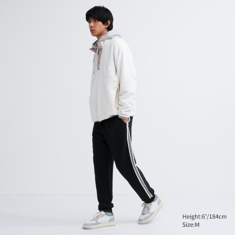 Uniqlo Side-Stripe Joggebukser Herre Svarte | 5086-HZTRI