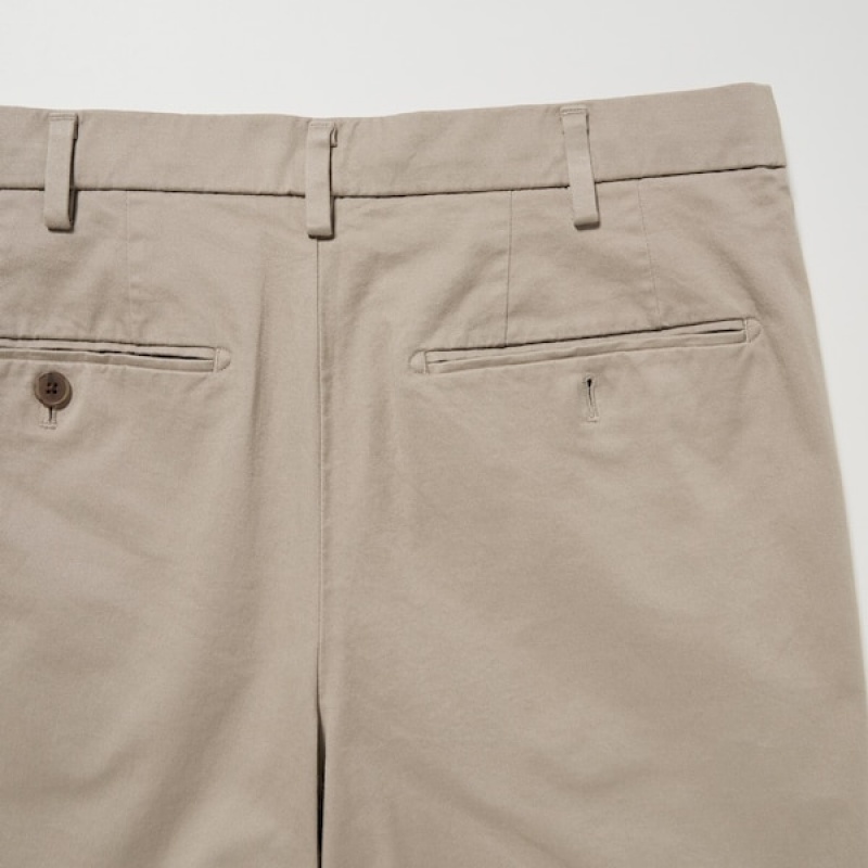 Uniqlo Slim-Fit Chino Bukse Herre Beige | 0327-EKGJR