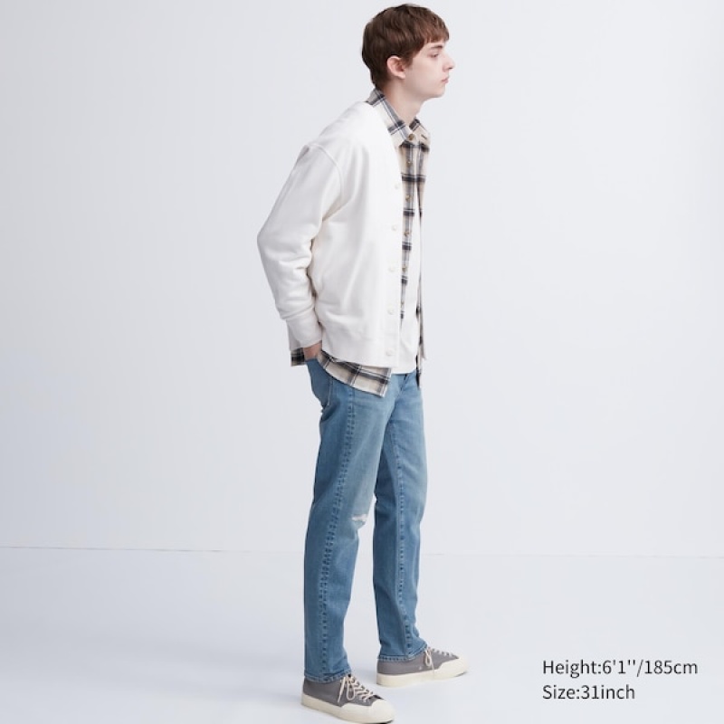 Uniqlo Slim-Fit Jeans Herre Blå | 3295-KOQDG