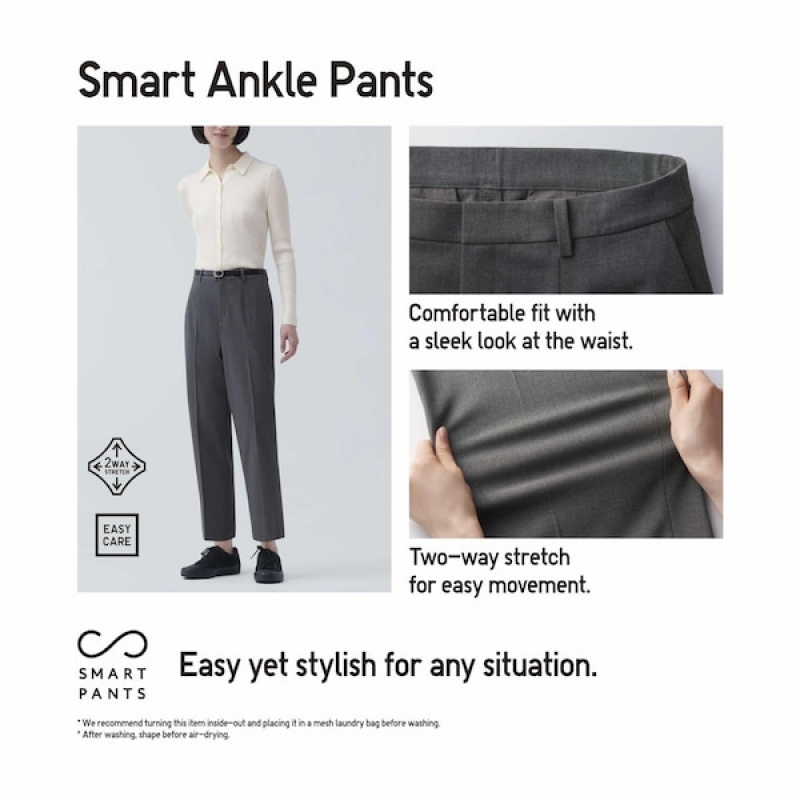 Uniqlo Smart Ankle Bukse Dame Brune | 1270-LTYZD