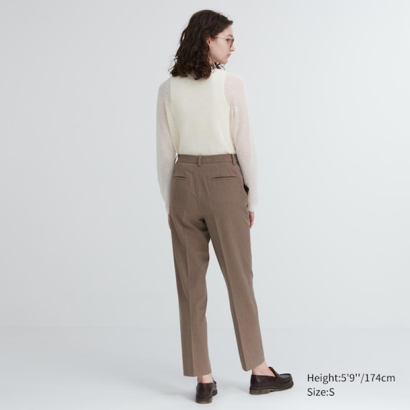 Uniqlo Smart Ankle Bukse Dame Brune | 1270-LTYZD