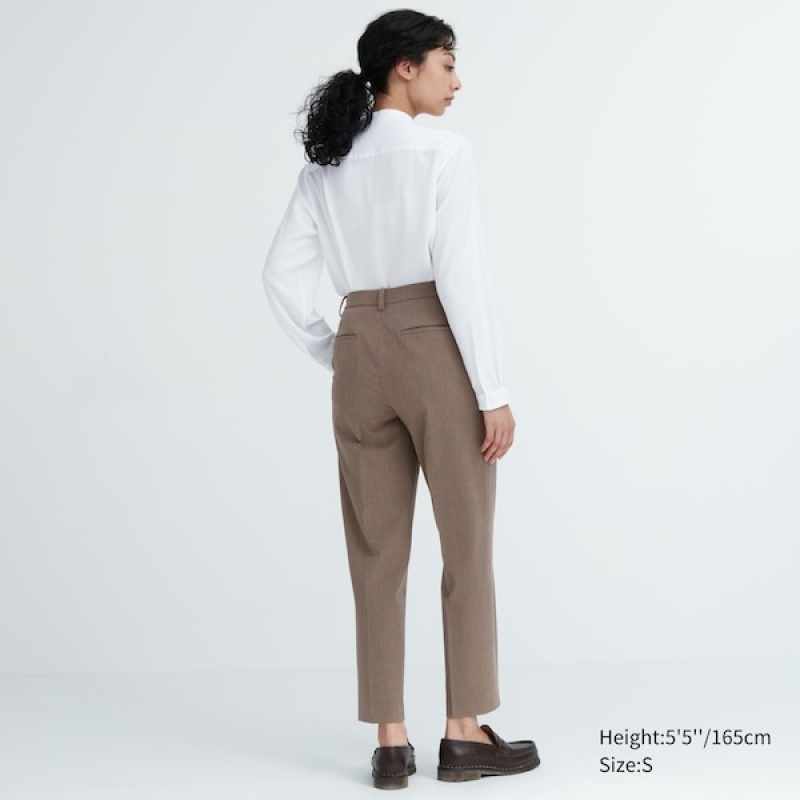 Uniqlo Smart Ankle Bukse Dame Brune | 1406-MEIQH