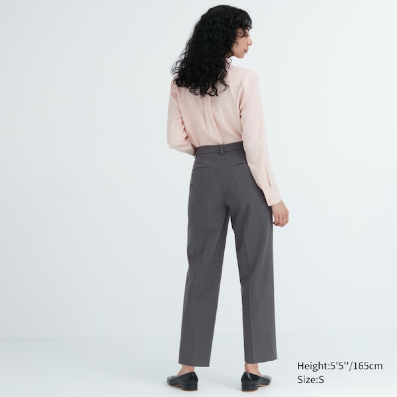 Uniqlo Smart Ankle Bukse Dame Grå | 5230-SUTVW