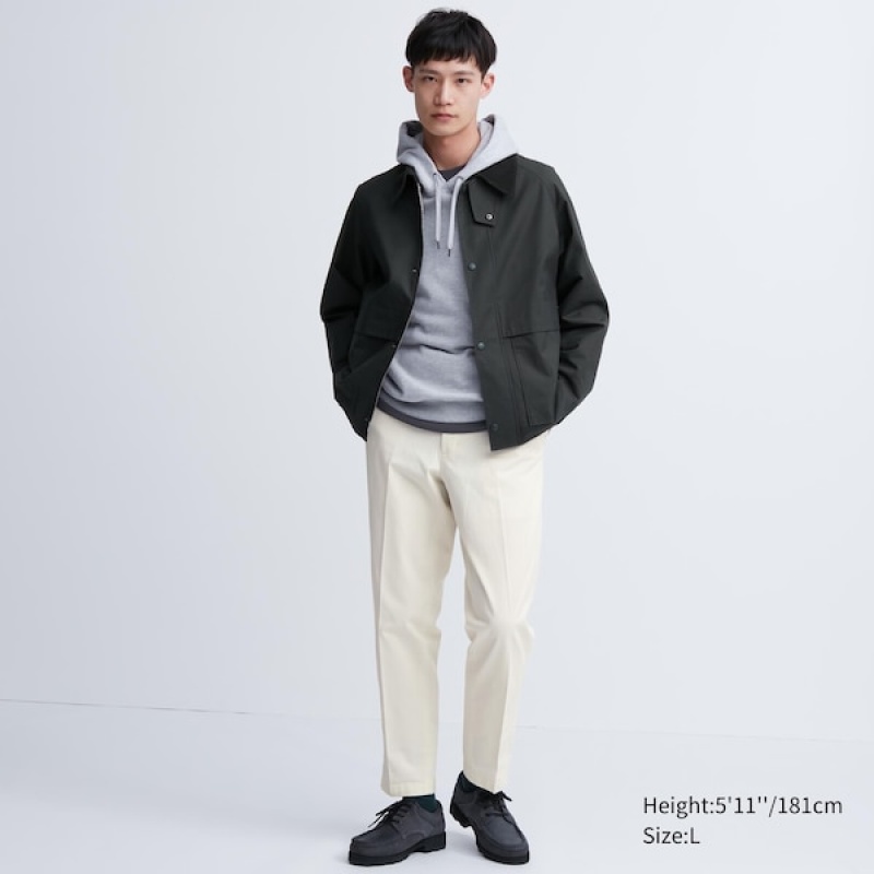 Uniqlo Smart Ankle Bukse Herre Hvite | 4069-HAFNV