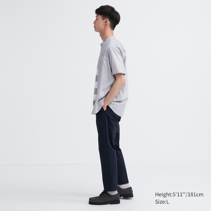 Uniqlo Smart Ankle Bukse Herre Marineblå | 3816-AMVLH