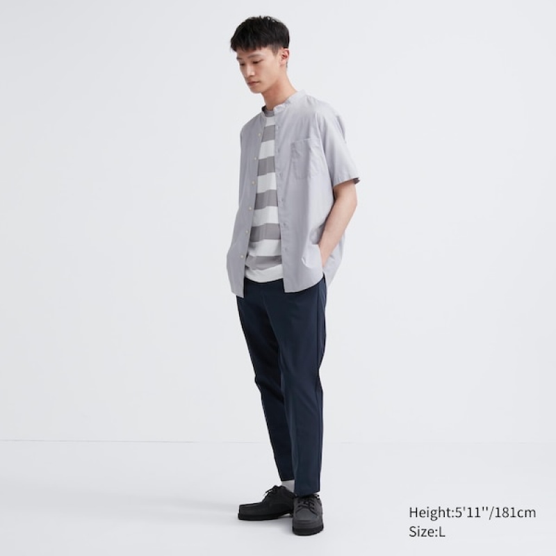 Uniqlo Smart Ankle Bukse Herre Marineblå | 3816-AMVLH