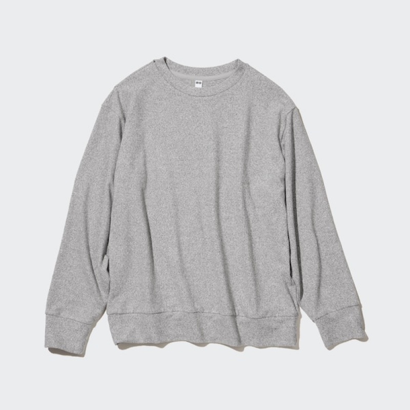 Uniqlo Soft Strikket Fleece Crew Neck Long-Sleeve T-skjorte Dame Hvite | 4619-GJTZN