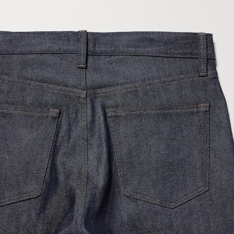 Uniqlo Stretch Selvedge Slim-Fit Jeans Herre Mørke Grå | 3641-MUVKC