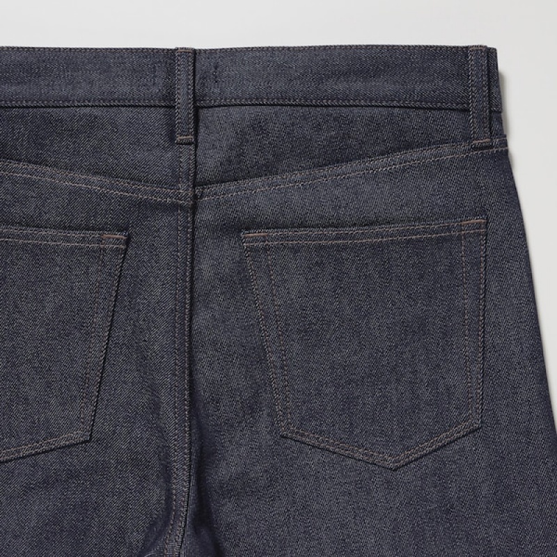 Uniqlo Stretch Selvedge Slim-Fit Jeans Herre Grå | 0893-TVJOW