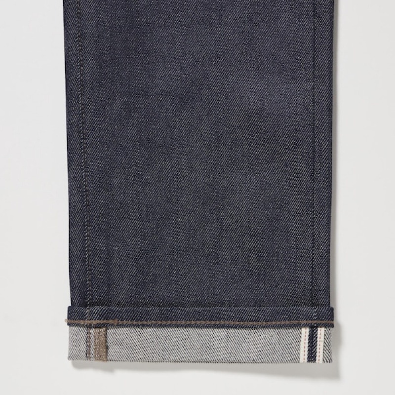 Uniqlo Stretch Selvedge Slim-Fit Jeans Herre Grå | 0893-TVJOW