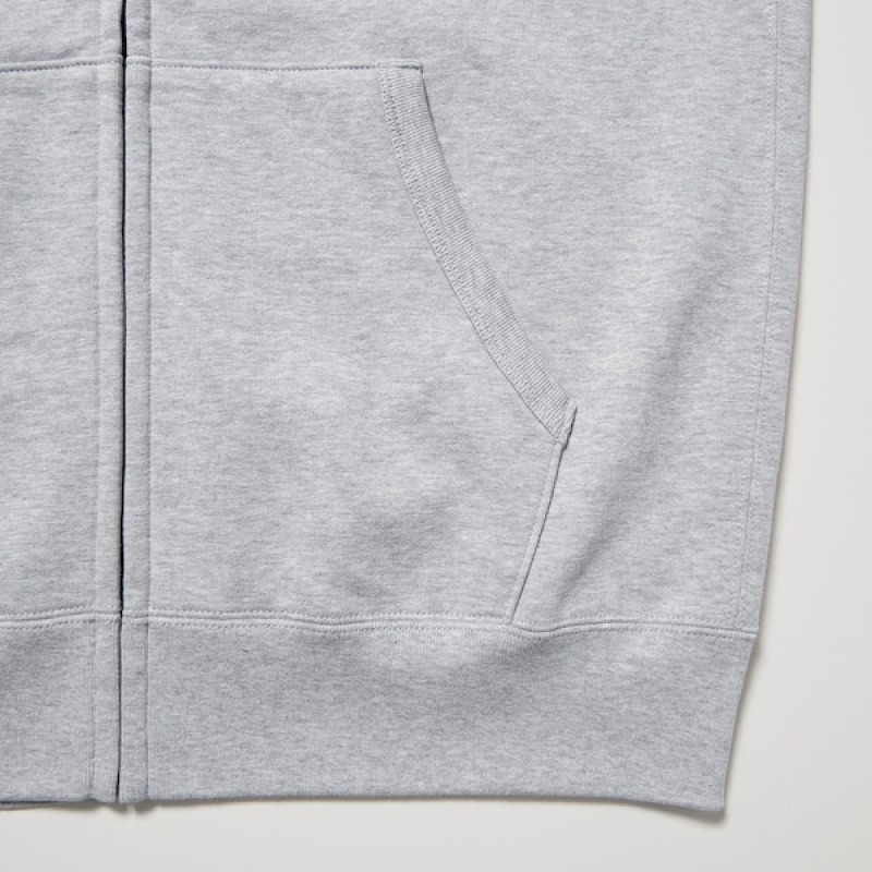 Uniqlo Sweat Full-Zip Hettegenser Herre Svarte | 8903-RWBQZ