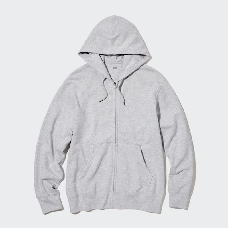 Uniqlo Sweat Full-Zip Hettegenser Herre Svarte | 8903-RWBQZ