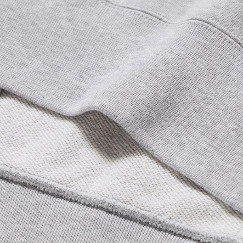 Uniqlo Sweat Long-Sleeve Full-Zip Hettegenser Herre Grå | 9710-UFTNS