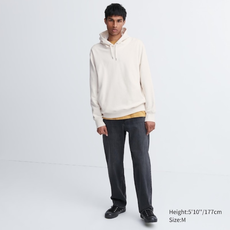 Uniqlo Sweat Pullover Long-Sleeve Hettegenser Herre Blå | 9164-XFNSB