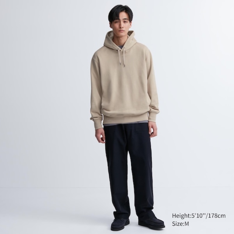 Uniqlo Sweat Pullover Long-Sleeve Hettegenser Herre Blå | 0289-IXVDZ