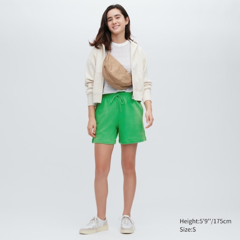 Uniqlo Sweat Shorts Dame Grønn | 9546-VTAJQ