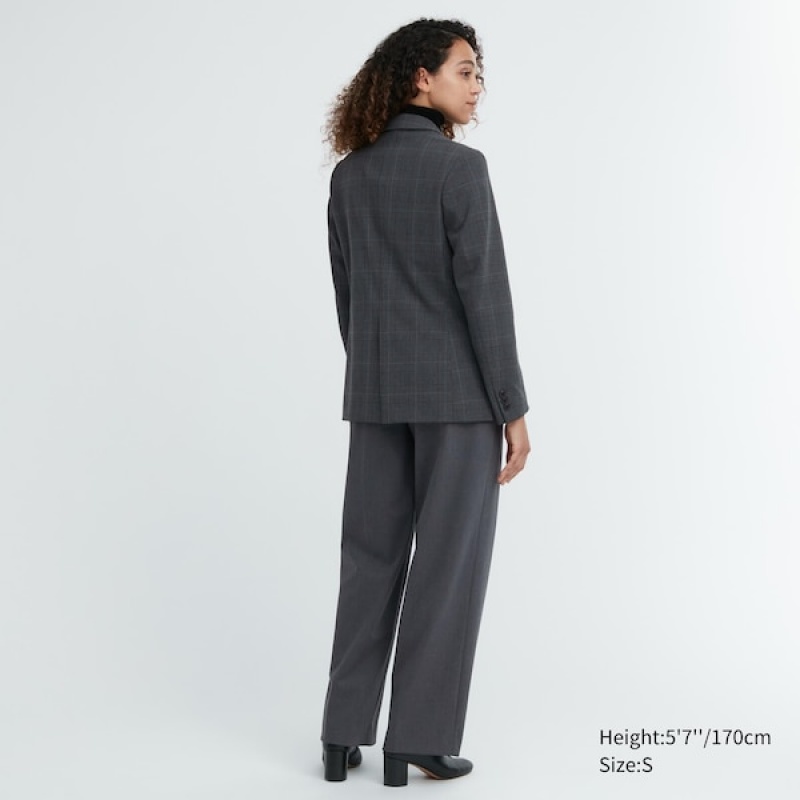 Uniqlo Tailored jackets Dame Mørke Grå | 1746-WCIQM