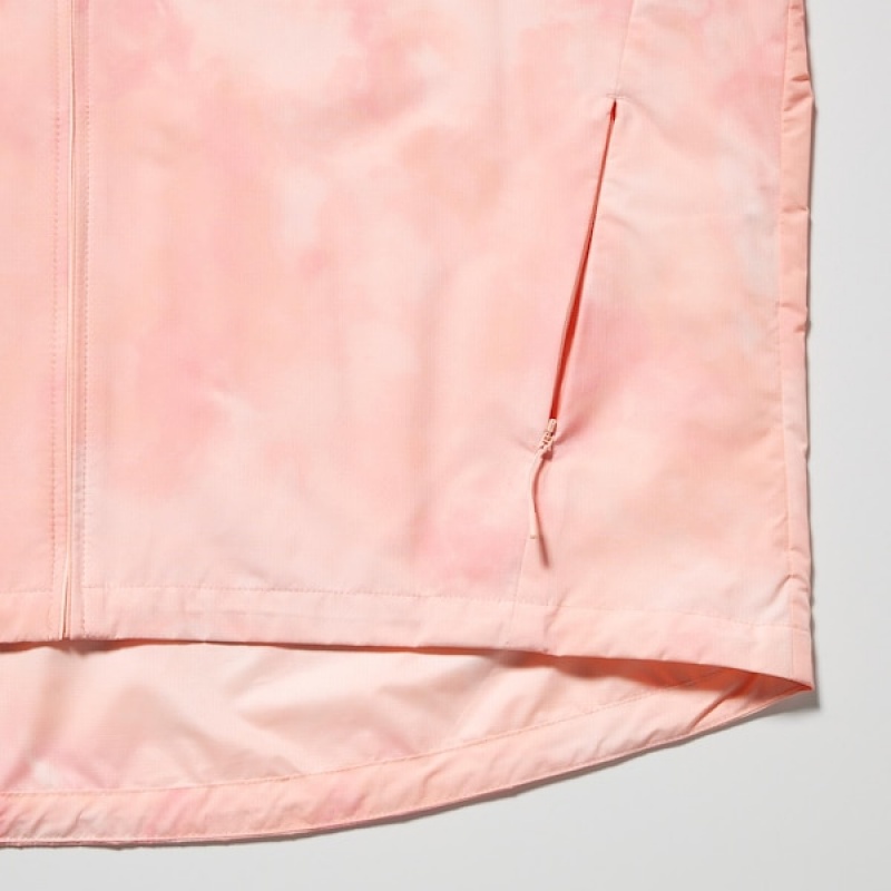 Uniqlo UV Protection Printed Pocketable Parka Dame Rosa | 3612-OJGUR