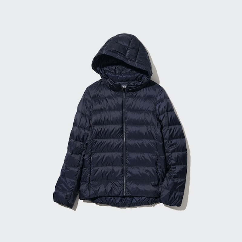 Uniqlo Ultra Light Down Parka Dame Marineblå | 9856-EFWUZ