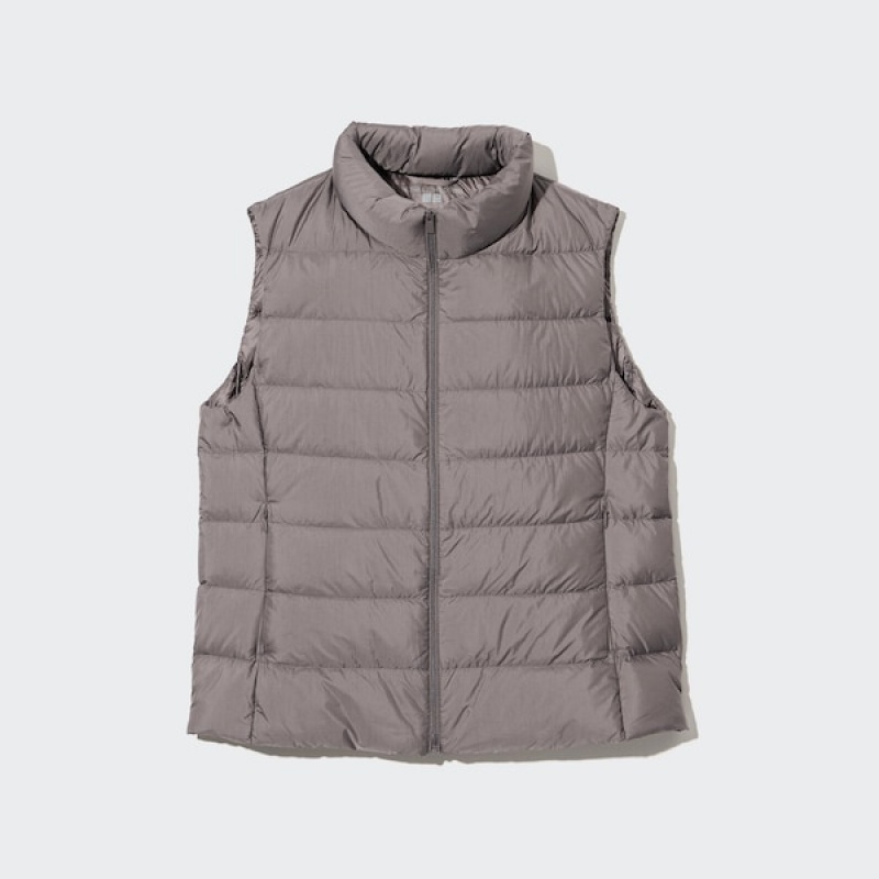 Uniqlo Ultra Light Down Vest Dame Grå | 3786-NRCKB