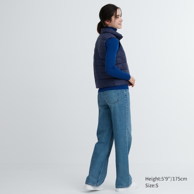 Uniqlo Ultra Light Down Vest Dame Marineblå | 8761-THAGV