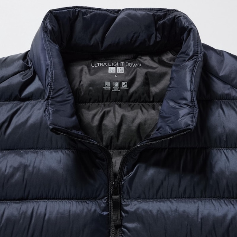 Uniqlo Ultra Light Down Vest Herre Marineblå | ZFJBPO-872