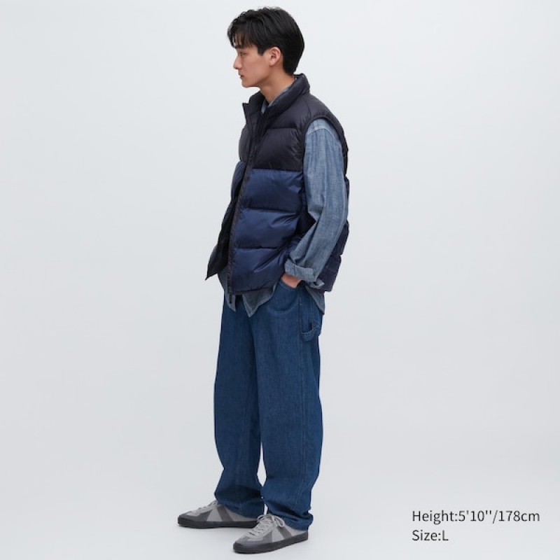 Uniqlo Ultra Light Down Vest Herre Marineblå | TFOMRL-026