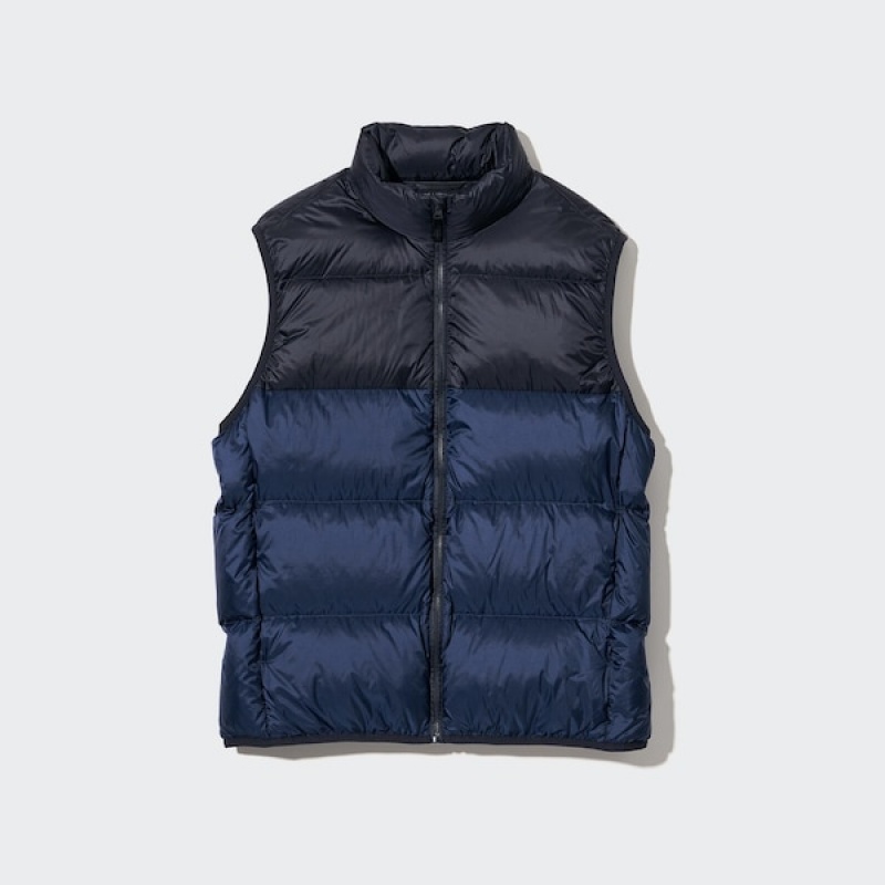 Uniqlo Ultra Light Down Vest Herre Marineblå | TFOMRL-026